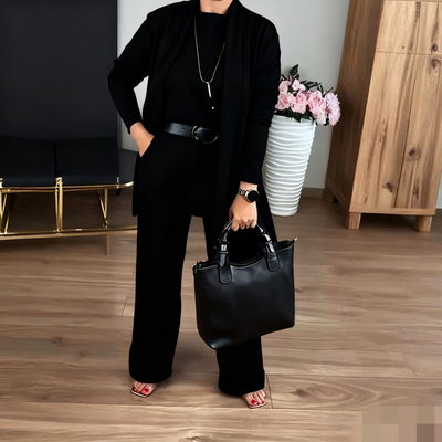 Lunara | Elegant tredelt sett med lang cardigan